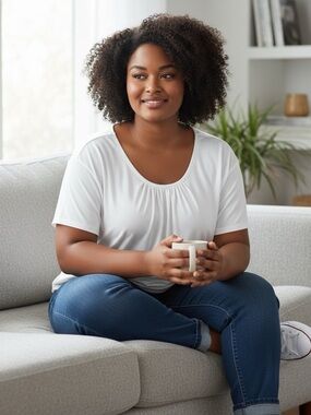 🌻 H by Halston Studio Jersey Tee #539